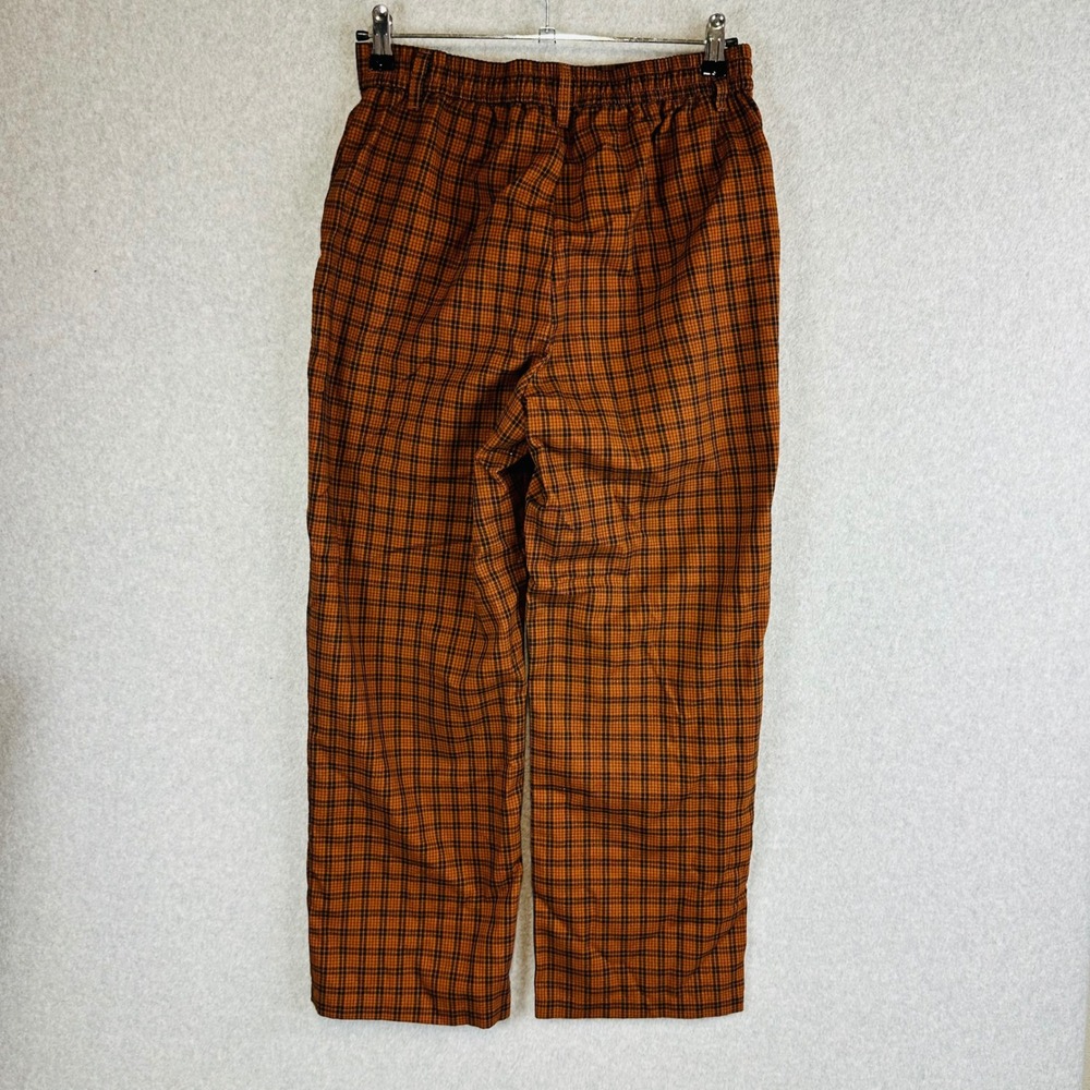 Levi's Womans Small Straight Leg Pants Plaid High Elastic Waist Brown Black - Picture 5 of 12
